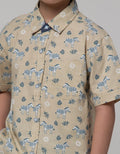 Little M Short Sleeve Shirt Full Print Zebra