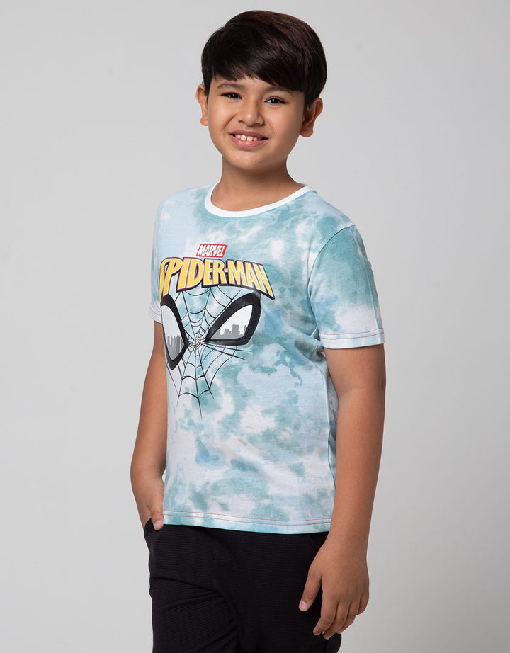Marvel T-Shirt Spiderman Tie Dye Eyes City