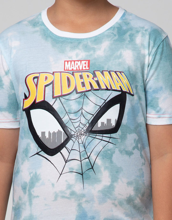 Marvel T-Shirt Spiderman Tie Dye Eyes City