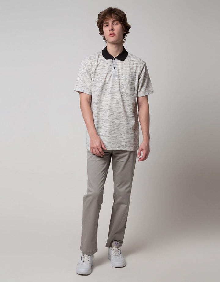 Cole Short Sleeve Polo Shirt Slub