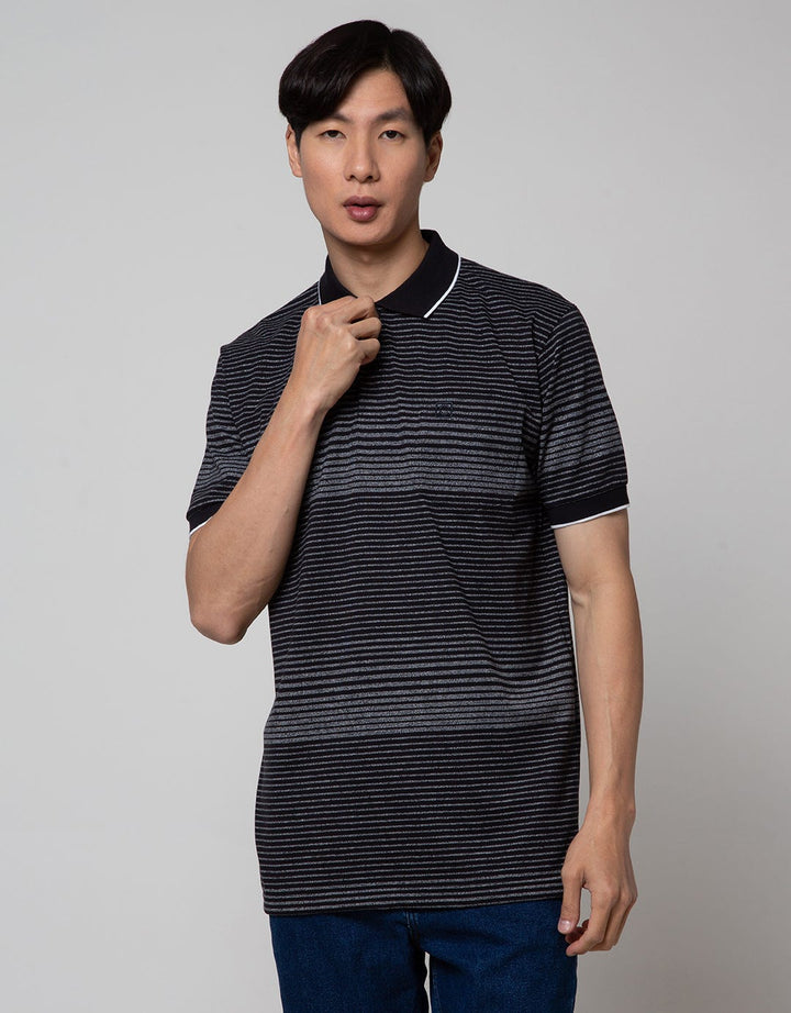 Cole Short Sleeve Polo Shirt Gradation Stripe