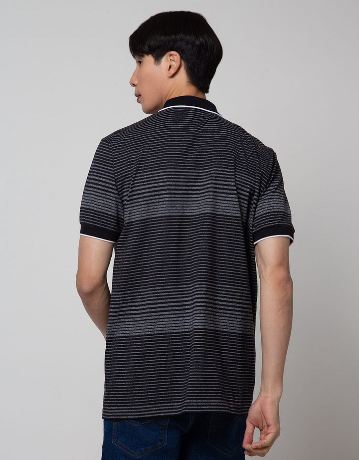Cole Short Sleeve Polo Shirt Gradation Stripe
