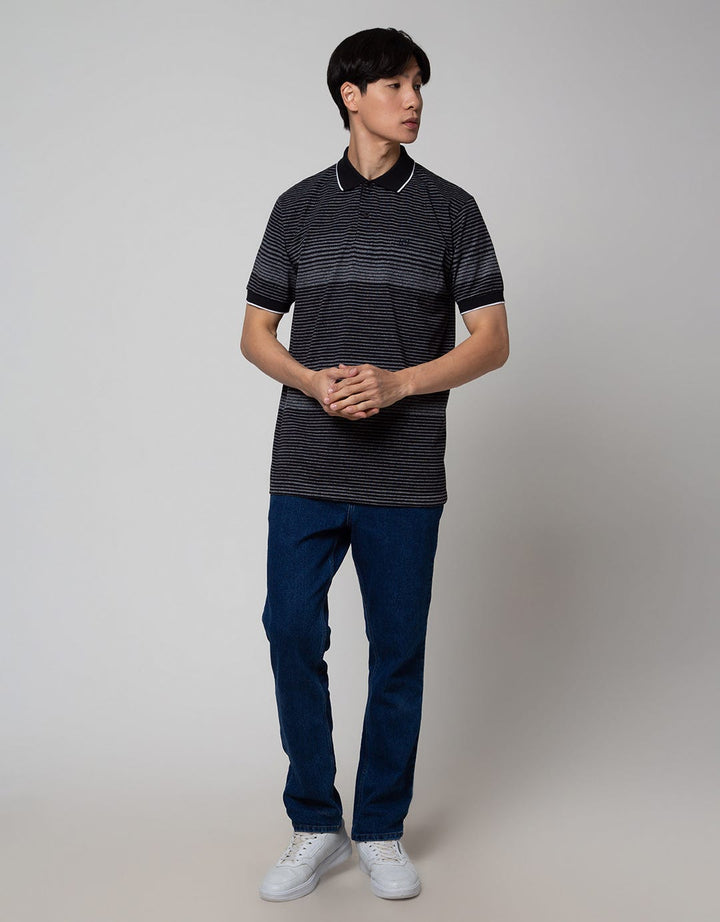 Cole Short Sleeve Polo Shirt Gradation Stripe