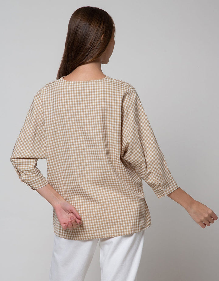 St. Yves 34 Blouse With Gingham Check