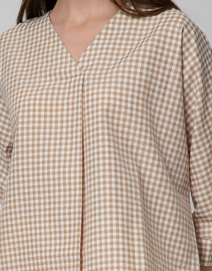 St. Yves 34 Blouse With Gingham Check