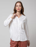 St. Yves Long Sleeve Blouse Rayon Twill