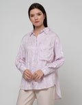 Nevada Long Sleeve Shirt Reguler Rayon Flower