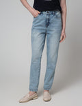 Nevada Denim Long Pants Mom Fashion