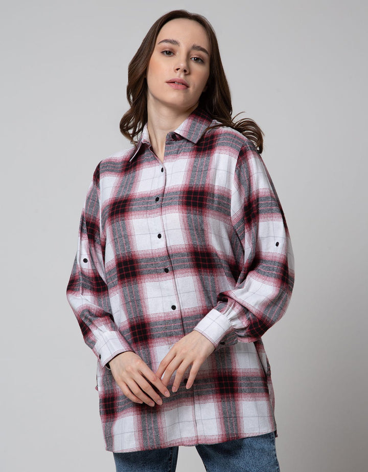 Nevada Long Sleeve Shirt Woven Check Flannel