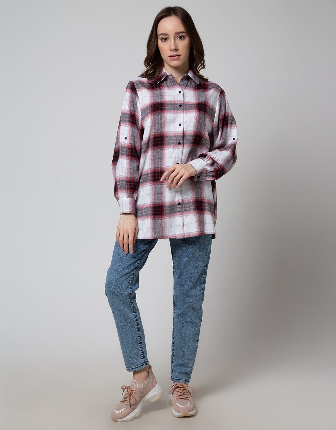 Nevada Long Sleeve Shirt Woven Check Flannel