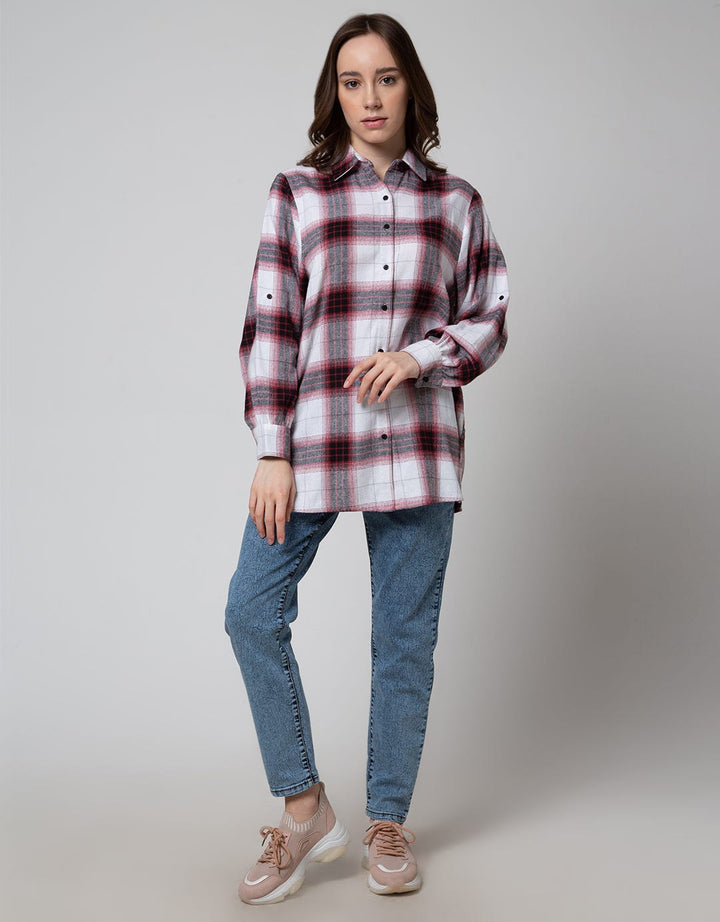 Nevada Long Sleeve Shirt Woven Check Flannel