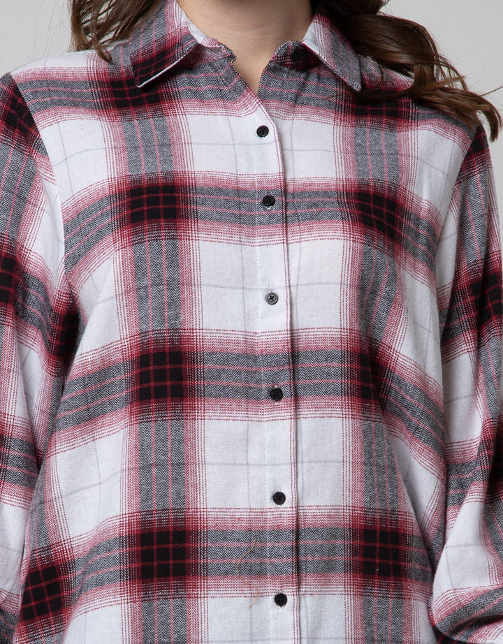 Nevada Long Sleeve Shirt Woven Check Flannel