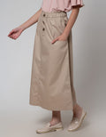 Nevada Pocket Side Rok Midi Wanita