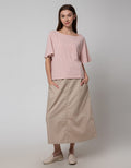 Nevada Pocket Side Rok Midi Wanita