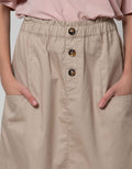 Nevada Pocket Side Rok Midi Wanita