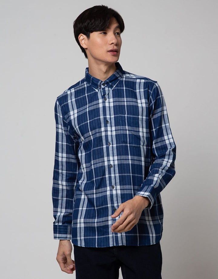 Cole Long Sleeve Shirt Woven Double Side Fabric With Stripe