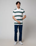 Cole Print Stripe Kaos Polo Pria