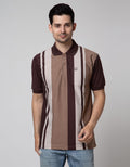 Cole Short Sleeve Polo Shirt Vertical Stripe 3 Colors