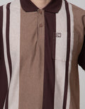 Cole Short Sleeve Polo Shirt Vertical Stripe 3 Colors