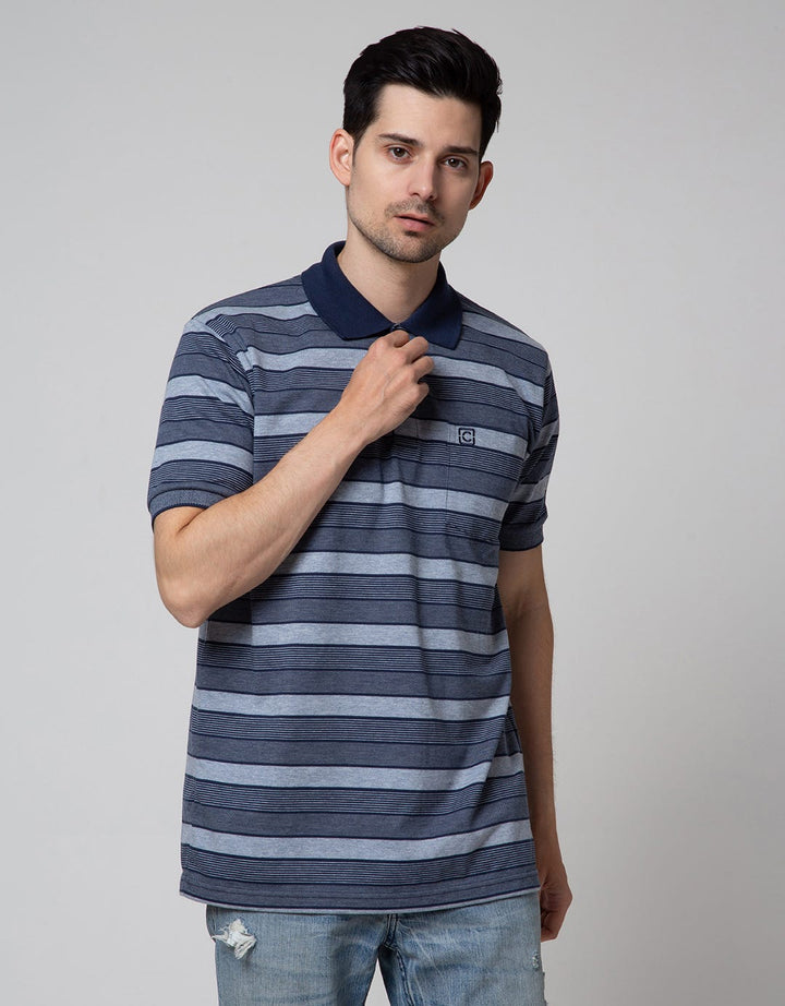 Cole Short Sleeve Polo Shirt Med Stripe Evenly 3 Colors