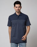 Cole Stripe Solid Polo Shirt Pria