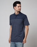 Cole Stripe Solid Polo Shirt Pria