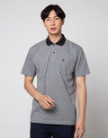 Cole Short Sleeve Polo Shirt All Over Minimalist Print Matching Collar