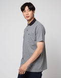 Cole Short Sleeve Polo Shirt All Over Minimalist Print Matching Collar