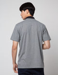 Cole Short Sleeve Polo Shirt All Over Minimalist Print Matching Collar