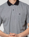 Cole Short Sleeve Polo Shirt All Over Minimalist Print Matching Collar