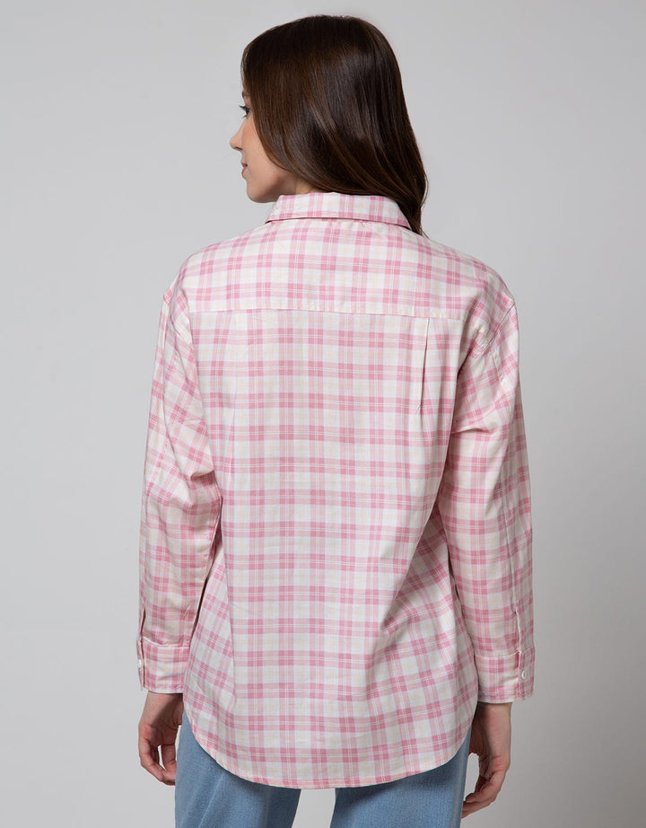 Nevada Long Sleeve Shirt Check Cotton Regular