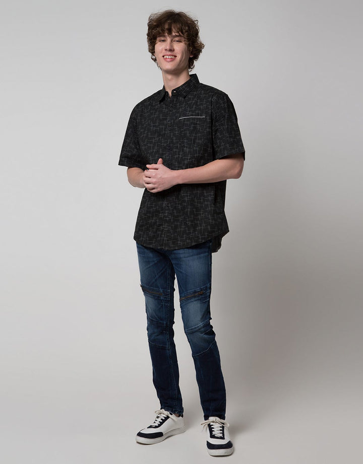 Cole Short Sleeve Woven Printed Shirt
