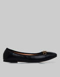 St. Yves Gold Buckle Sepatu Flat Wanita
