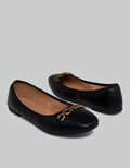 St. Yves Gold Buckle Sepatu Flat Wanita