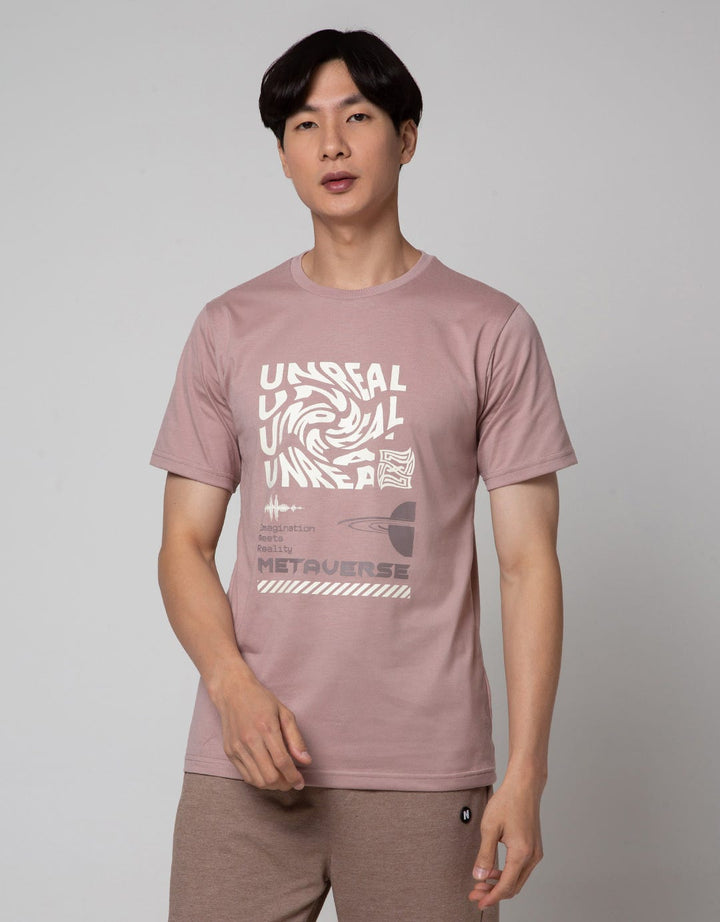 T Zone Unreal Print Kaos Pria