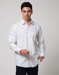 Cole Long Sleeve Shirt Regular Slub Print Geo