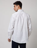 Cole Long Sleeve Shirt Regular Slub Print Geo