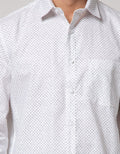 Cole Long Sleeve Shirt Regular Slub Print Geo
