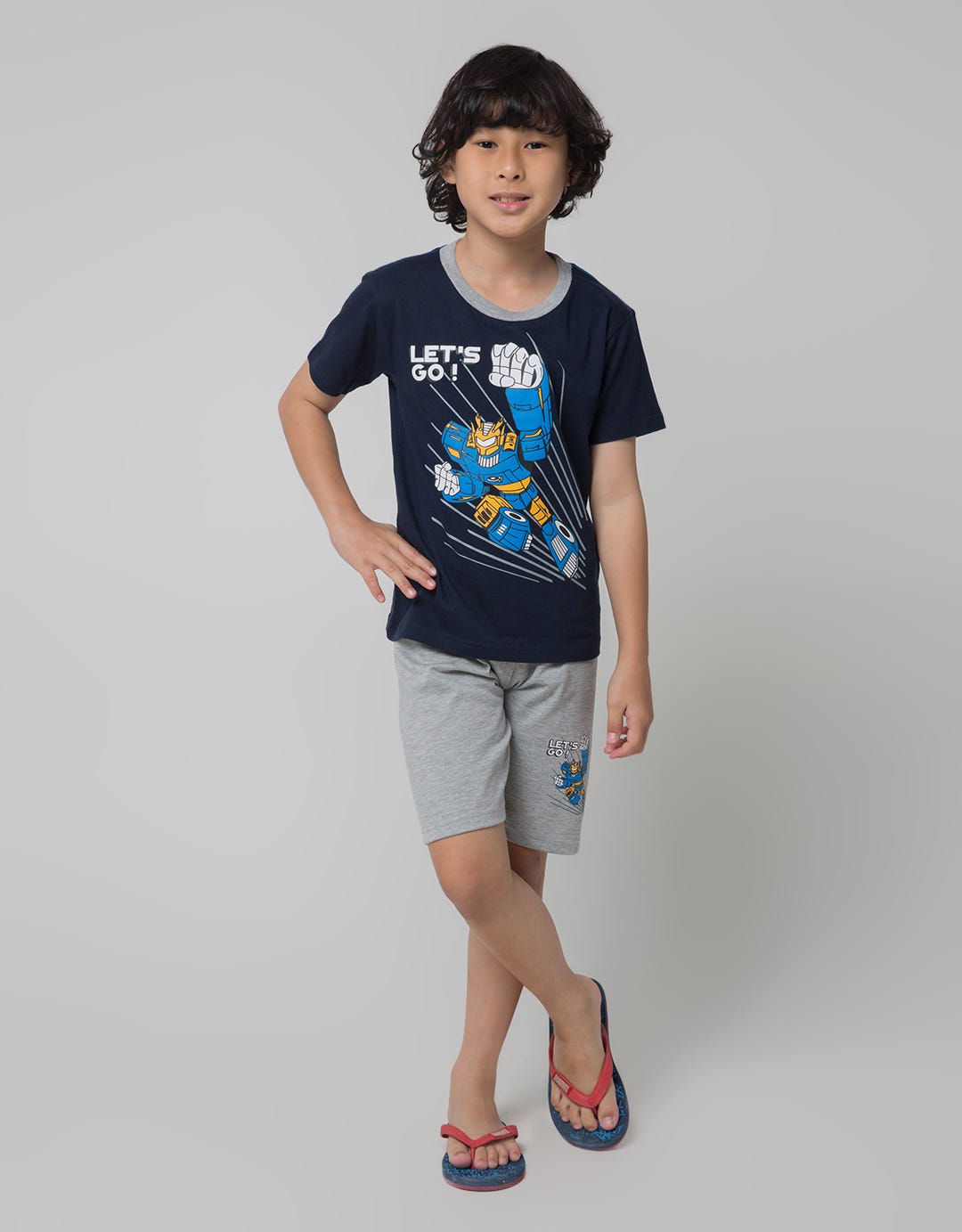 Little M Top-Bottom Robot T-Shirt Set