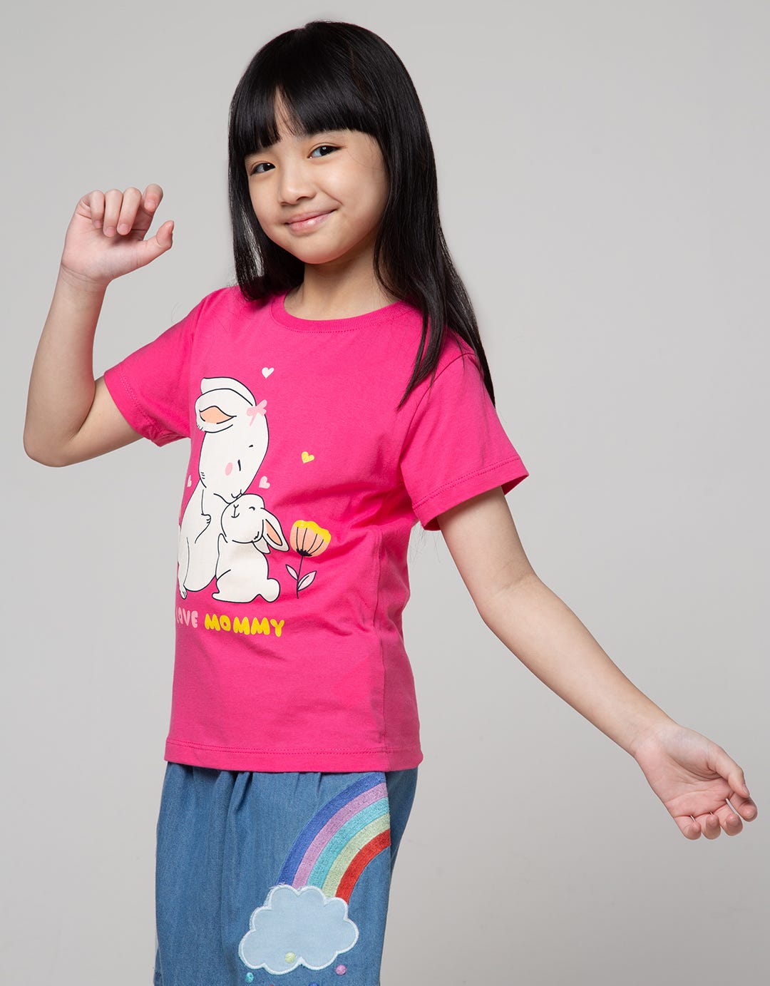 Little M Short Sleeve T-Shirt Print Valentine Mommy