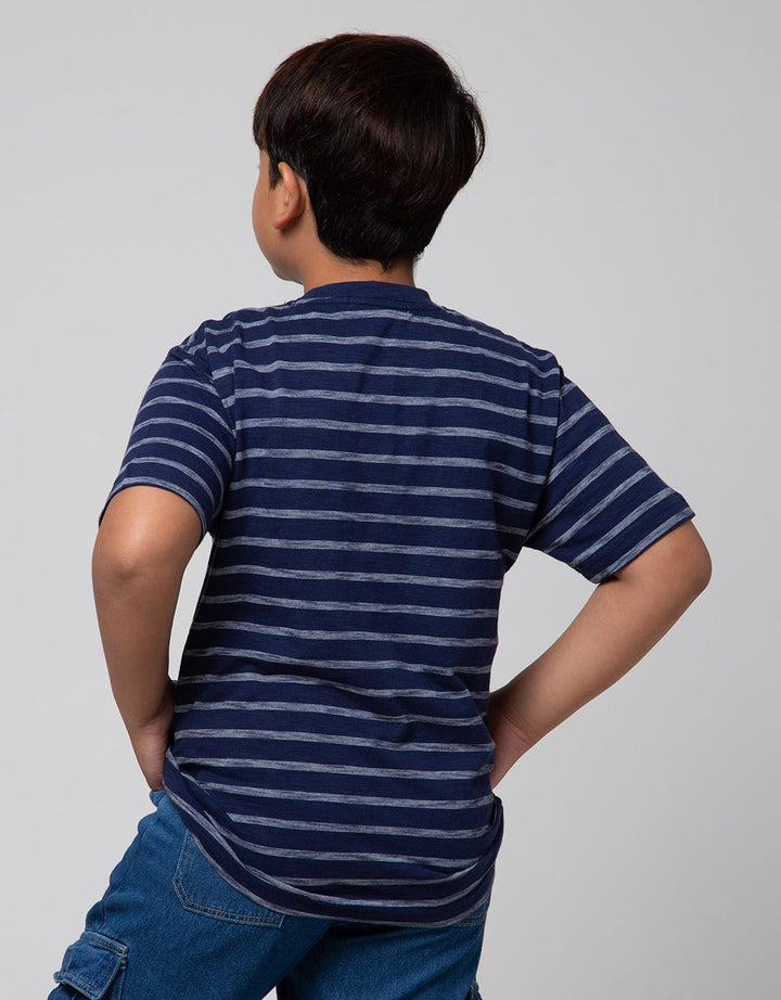 Aero Short Sleeve T-Shirt Henley Stripe