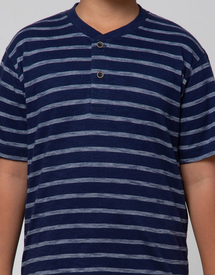 Aero Short Sleeve T-Shirt Henley Stripe