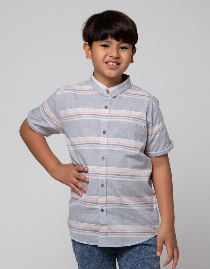 Aero Stripes Salur Kemeja Anak Laki-Laki