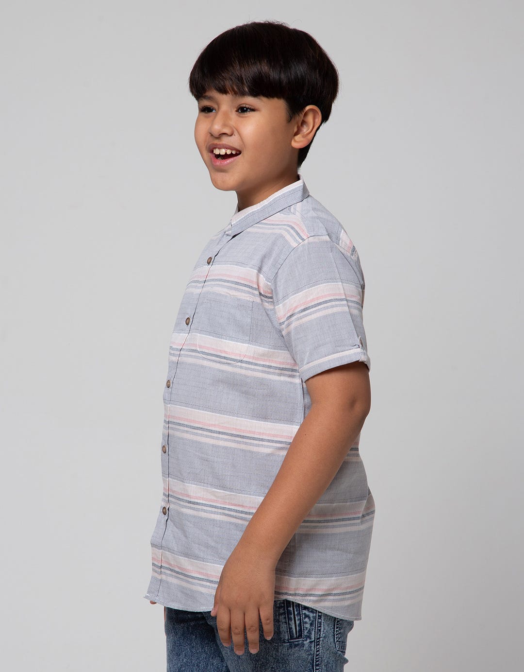 Aero Stripes Salur Kemeja Anak Laki-Laki