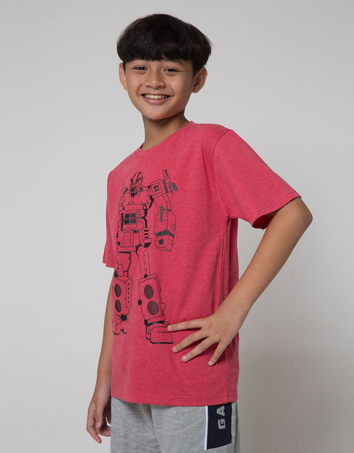 Aero Short Sleeve T-Shirt Robot Red