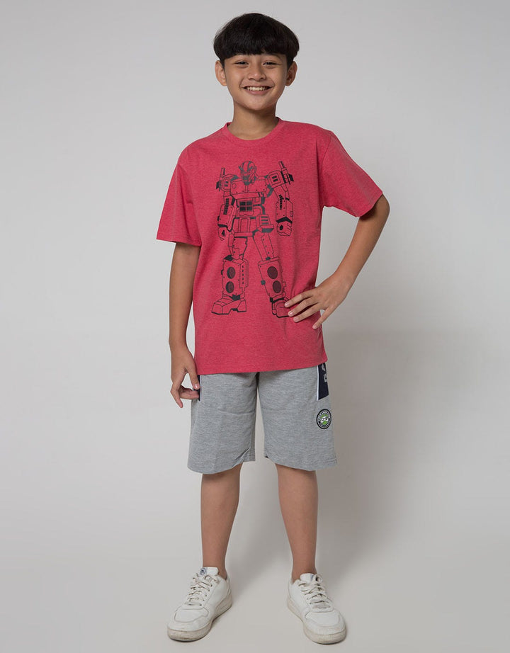 Aero Short Sleeve T-Shirt Robot Red