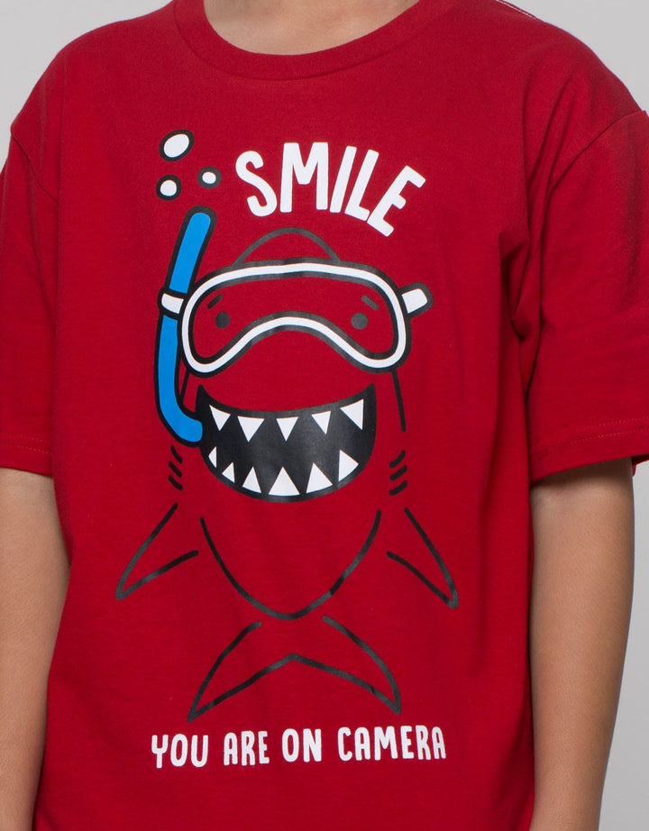 Aero Smile Shark Kaos Anak Laki-Laki