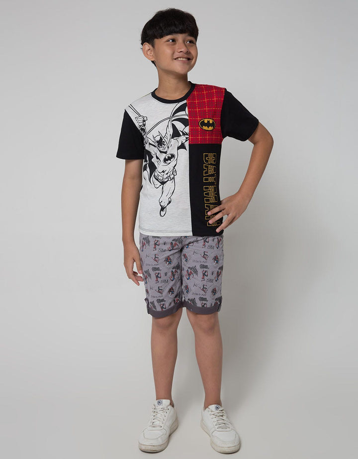 Character Short Sleeve T-Shirt Print Batman Action Fly