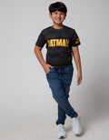 Character Short Sleeve T-Shirt Batman Logo Gold Bass