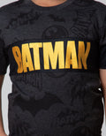 Character Short Sleeve T-Shirt Batman Logo Gold Bass